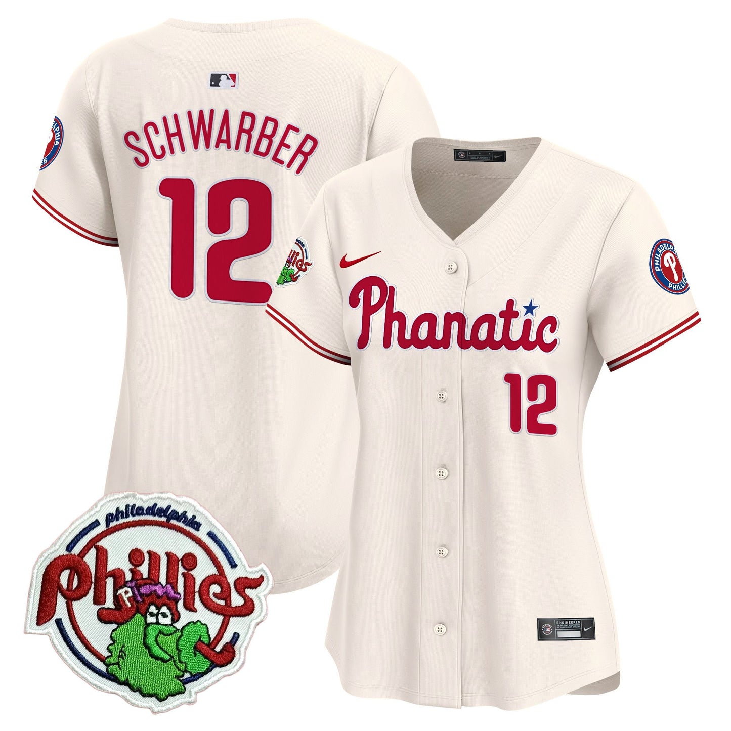 Women's Phillies Phanatic Patch Vapor Premier Limited Jersey - All Stitched