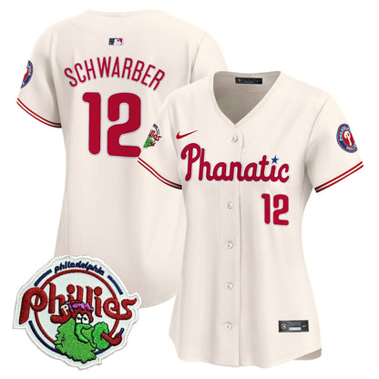 Women's Phillies Phanatic Patch Vapor Premier Limited Jersey - All Stitched