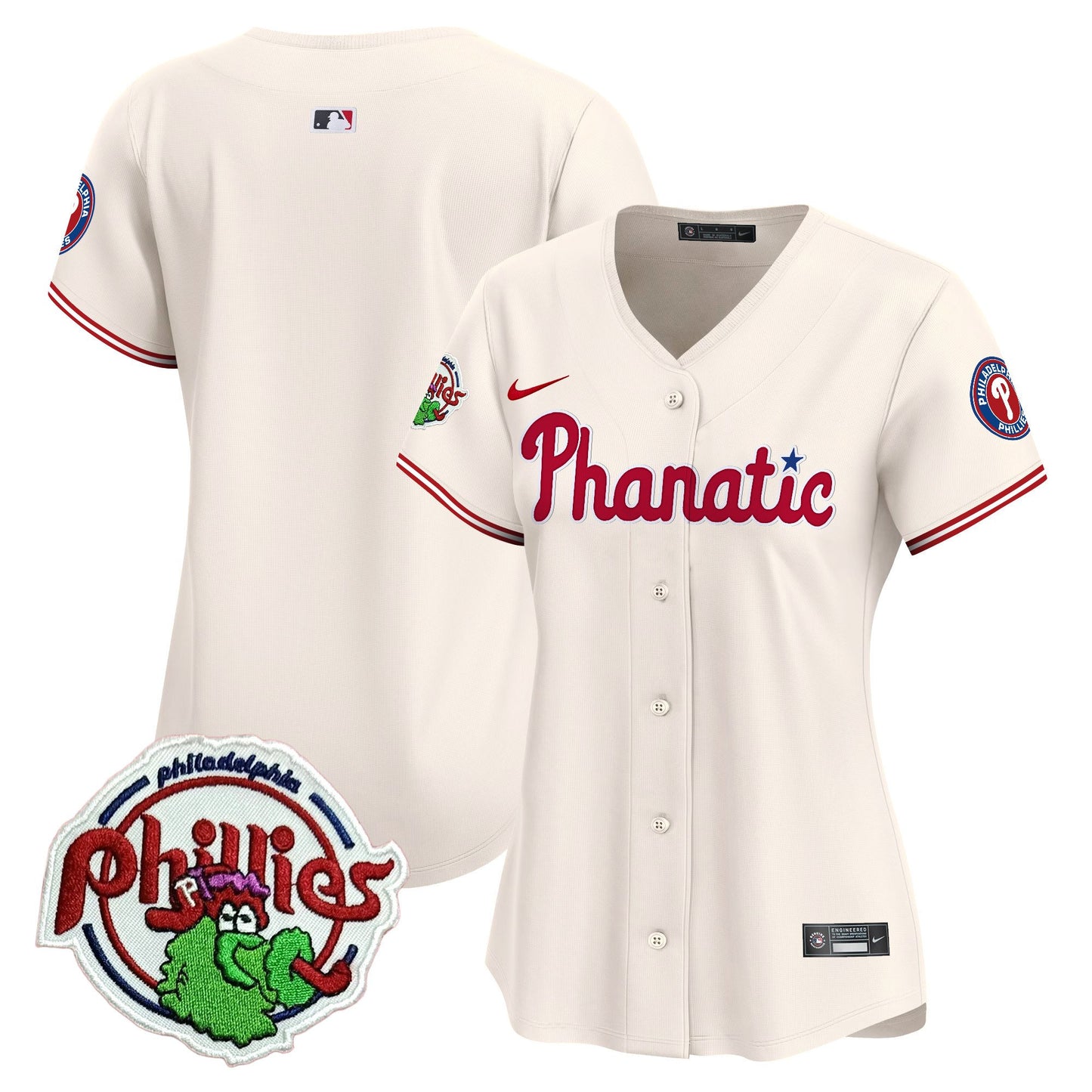 Women's Phillies Phanatic Patch Vapor Premier Limited Jersey - All Stitched