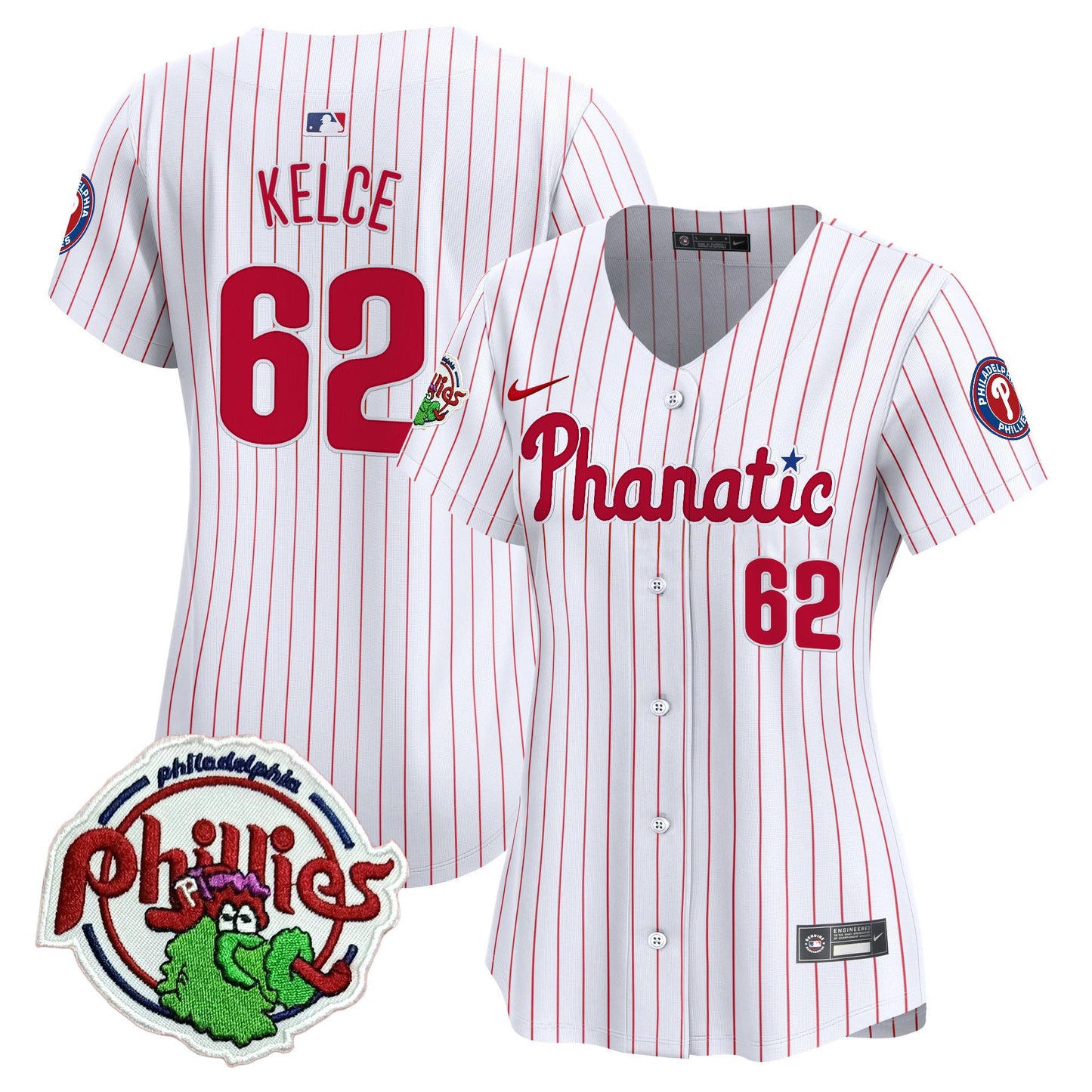 Women's Phillies Phanatic Patch Vapor Premier Limited Jersey - All Stitched