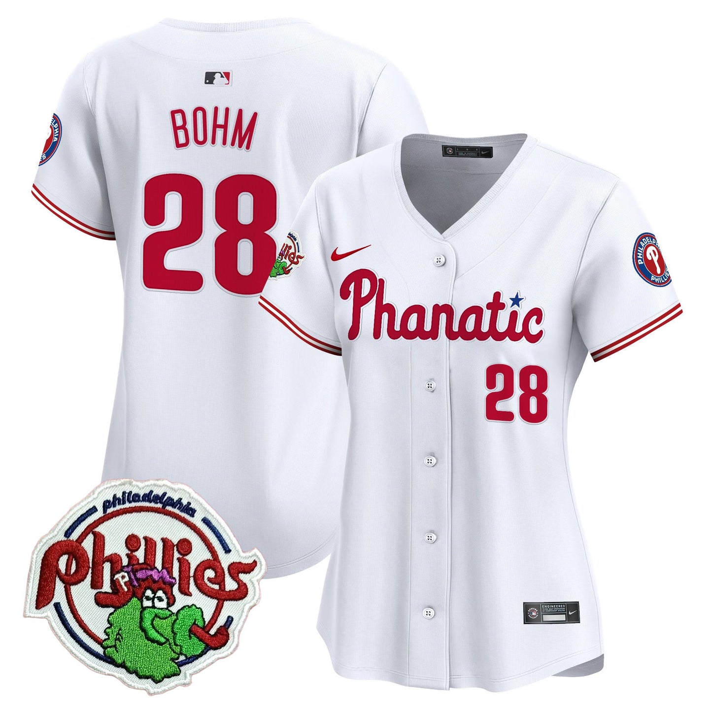 Women's Phillies Phanatic Patch Vapor Premier Limited Jersey - All Stitched