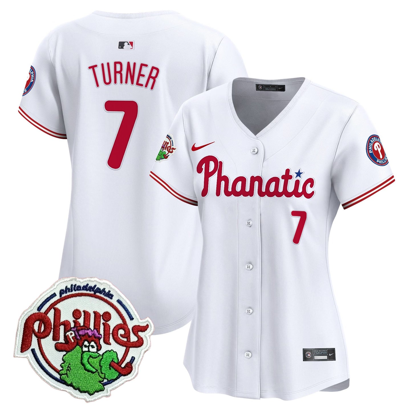 Women's Phillies Phanatic Patch Vapor Premier Limited Jersey - All Stitched