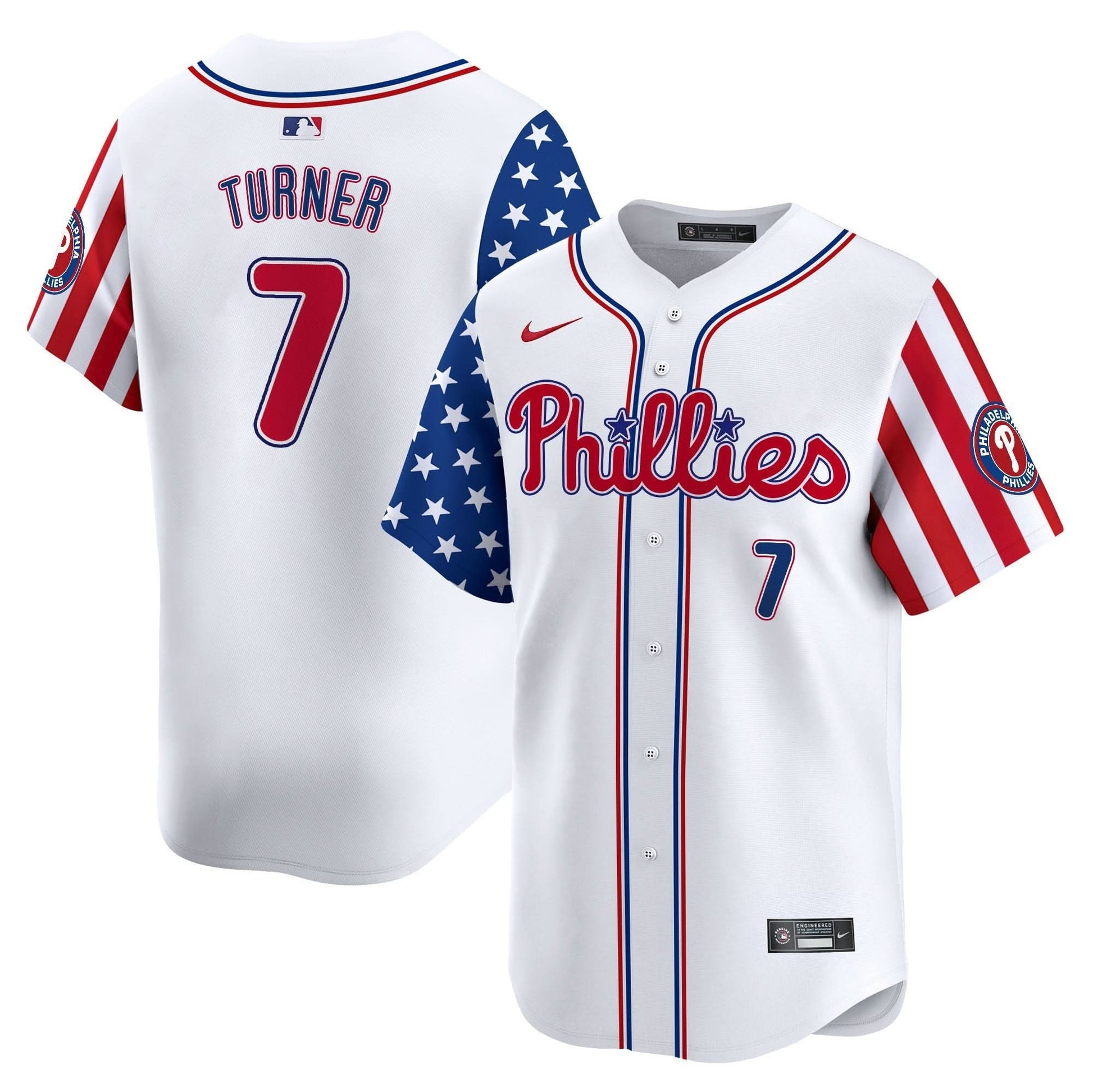 Men's Phillies 2025 Independence Day Vapor Premier Limited Jersey - All Stitched