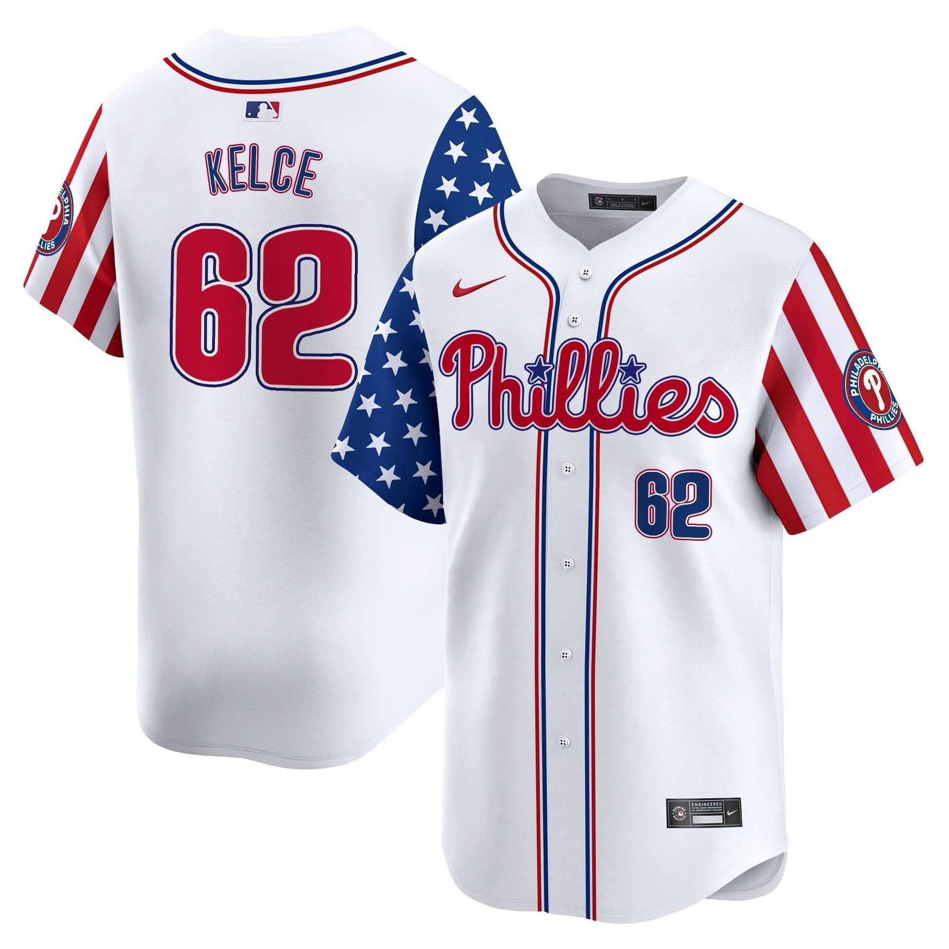 Men's Phillies 2025 Independence Day Vapor Premier Limited Jersey - All Stitched