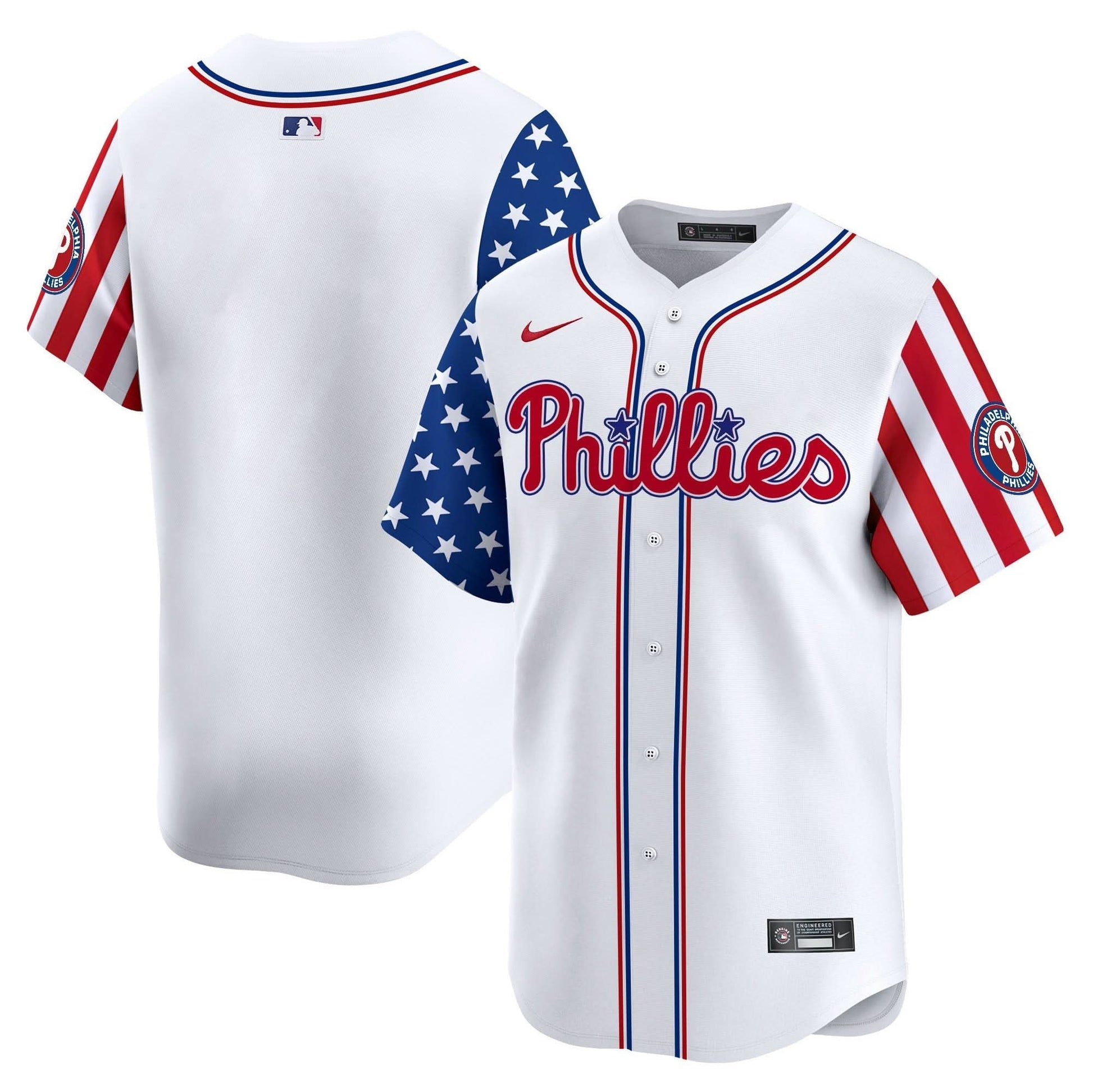 Men's Phillies 2025 Independence Day Vapor Premier Limited Jersey - All Stitched