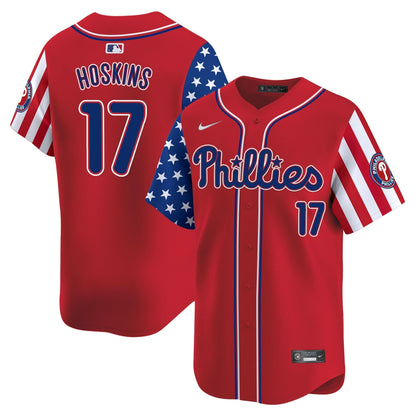 Men's Phillies 2025 Independence Day Vapor Premier Limited Jersey - All Stitched
