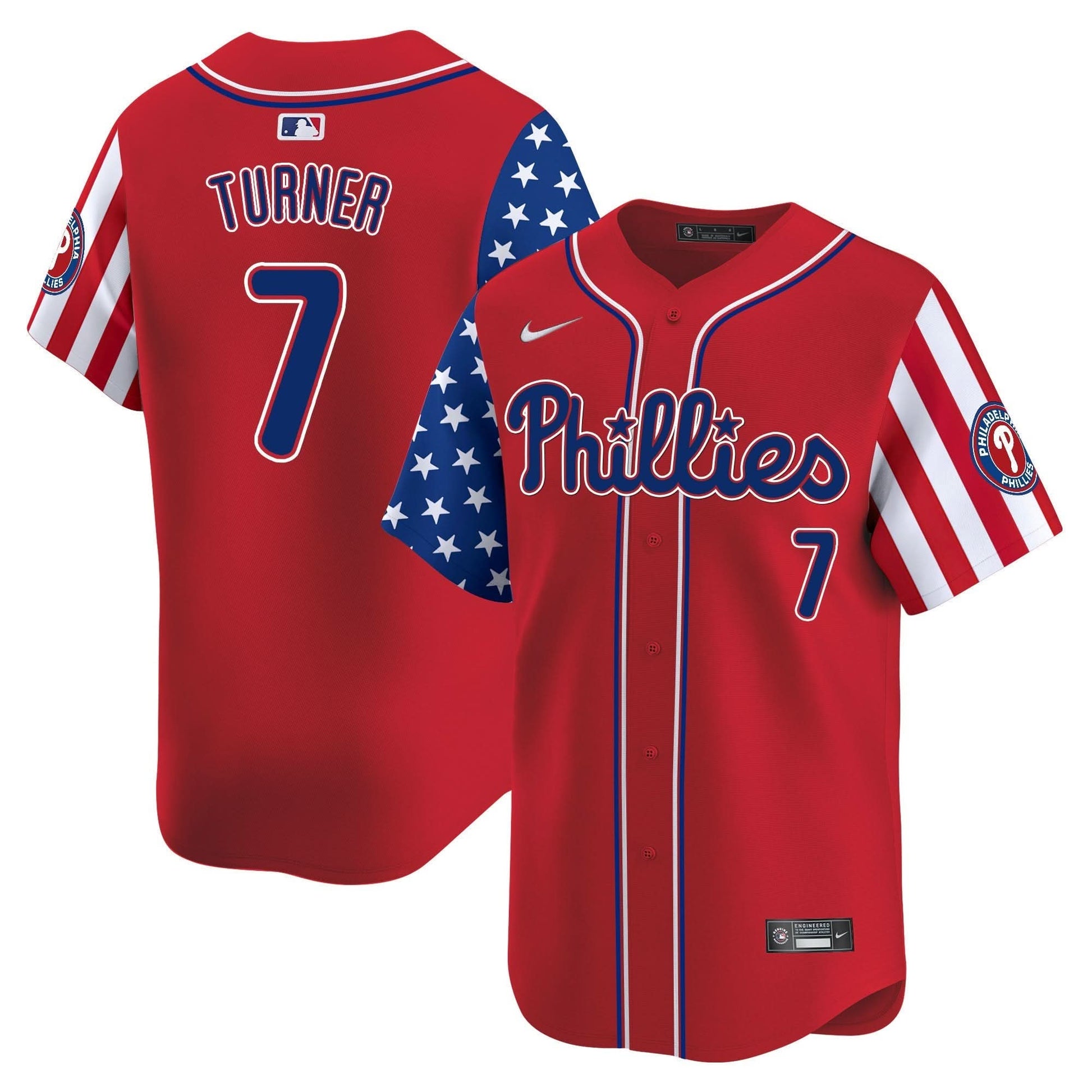 Men's Phillies 2025 Independence Day Vapor Premier Limited Jersey - All Stitched