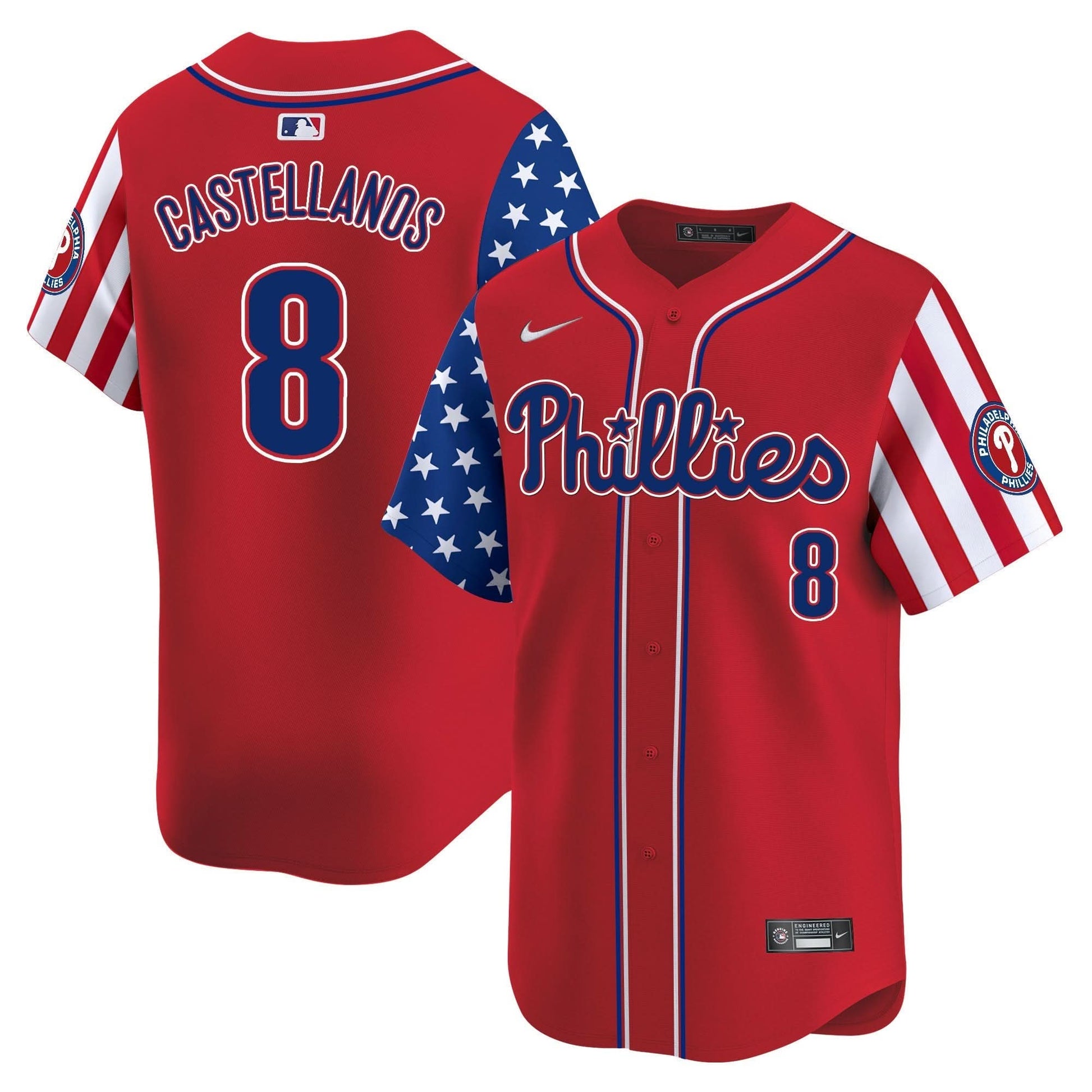 Men's Phillies 2025 Independence Day Vapor Premier Limited Jersey - All Stitched