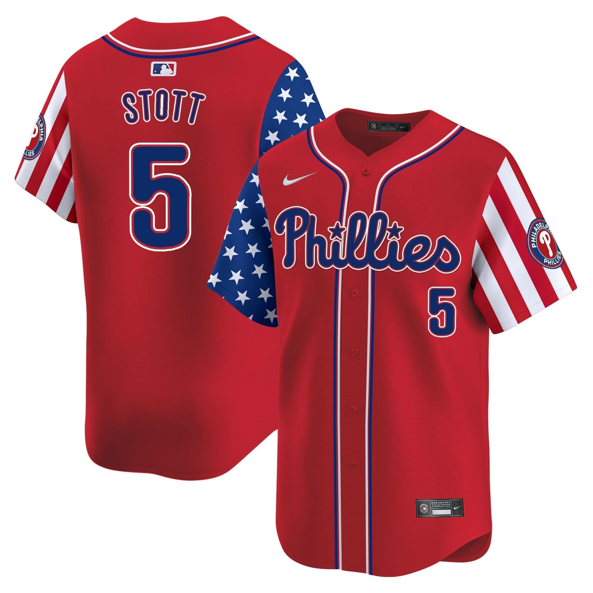 Men's Phillies 2025 Independence Day Vapor Premier Limited Jersey - All Stitched