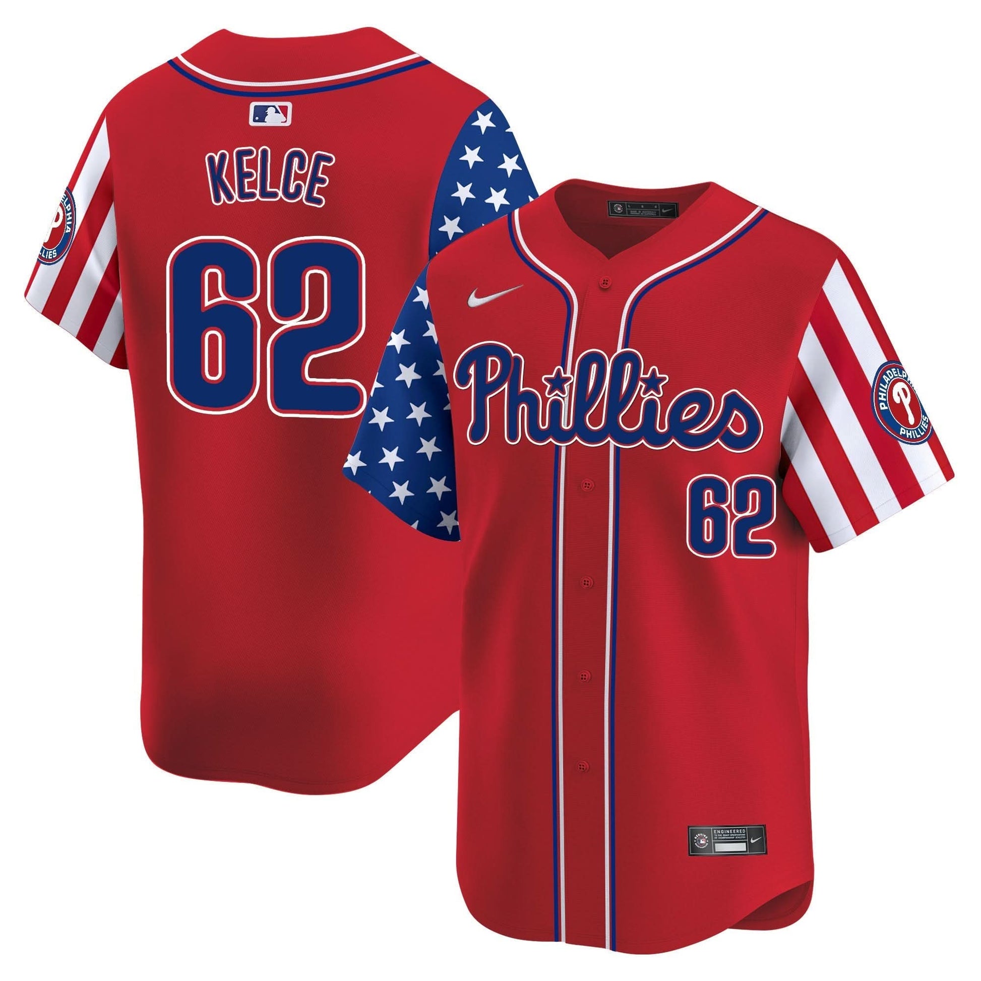 Men's Phillies 2025 Independence Day Vapor Premier Limited Jersey - All Stitched