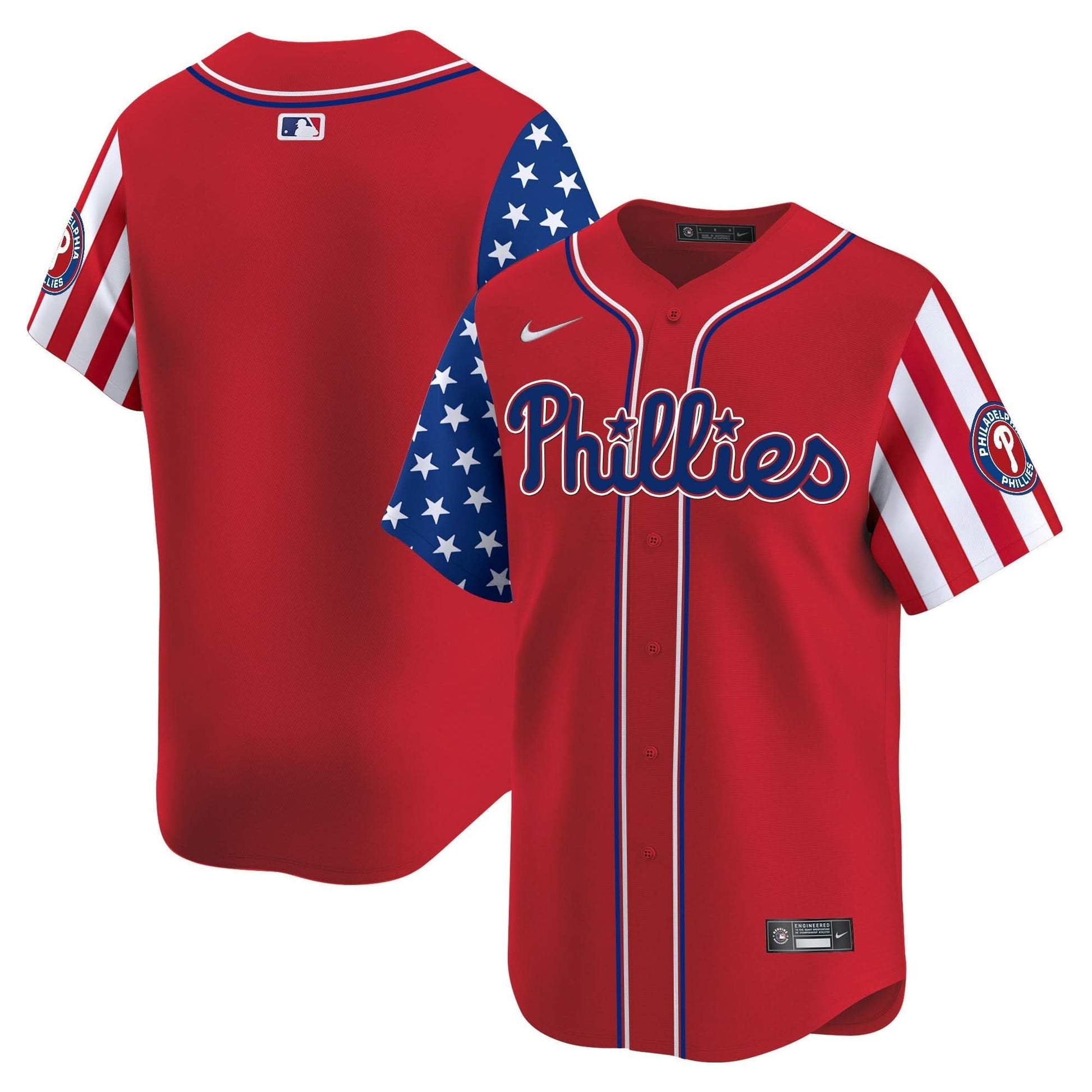 Men's Phillies 2025 Independence Day Vapor Premier Limited Jersey - All Stitched