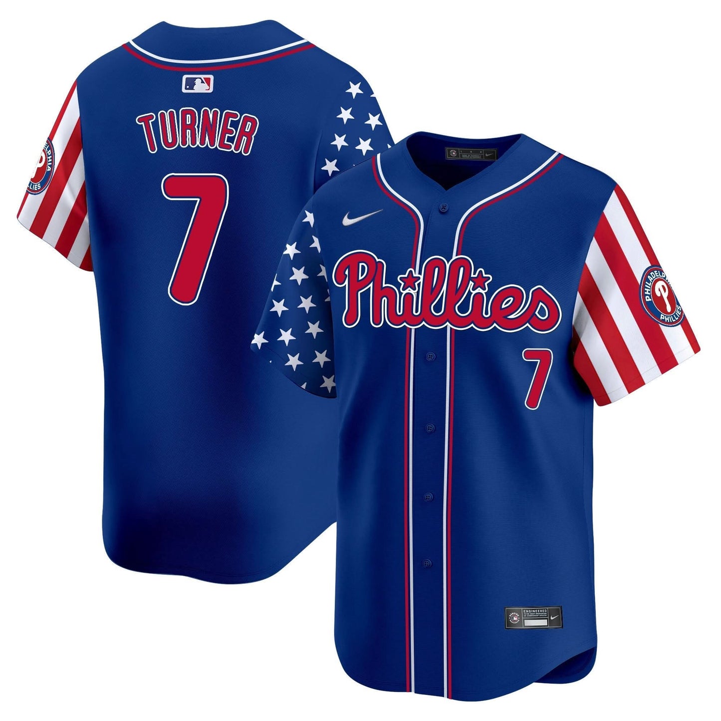 Men's Phillies 2025 Independence Day Vapor Premier Limited Jersey - All Stitched