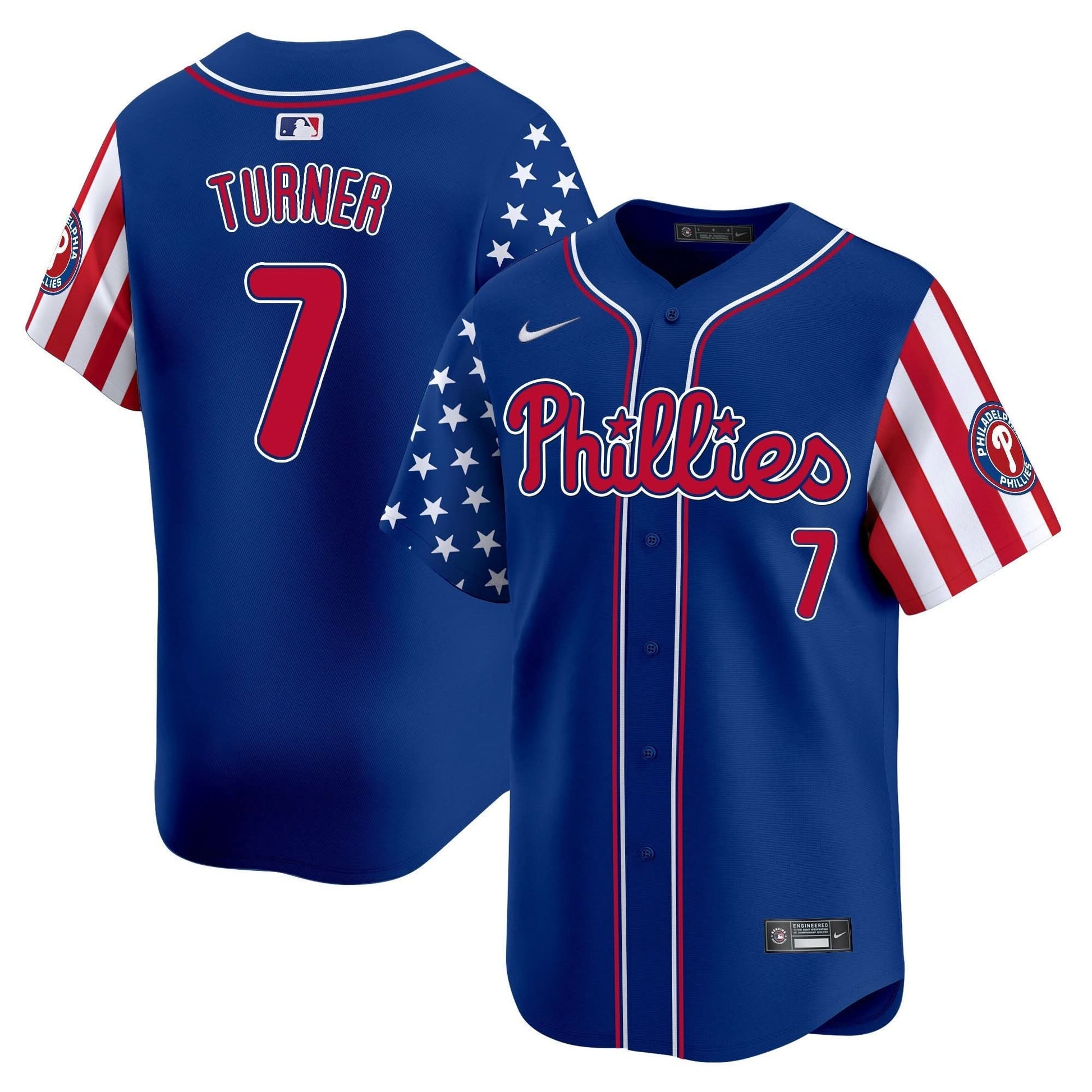 Men's Phillies 2025 Independence Day Vapor Premier Limited Jersey - All Stitched