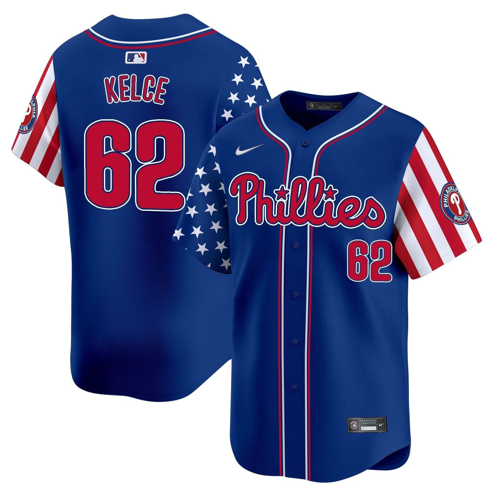 Men's Phillies 2025 Independence Day Vapor Premier Limited Jersey - All Stitched