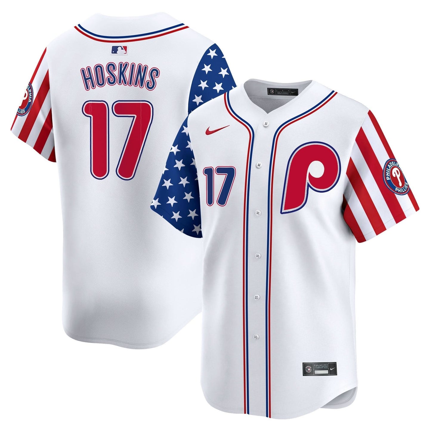 Men's Phillies 2025 Independence Day Vapor Premier Limited Jersey - All Stitched