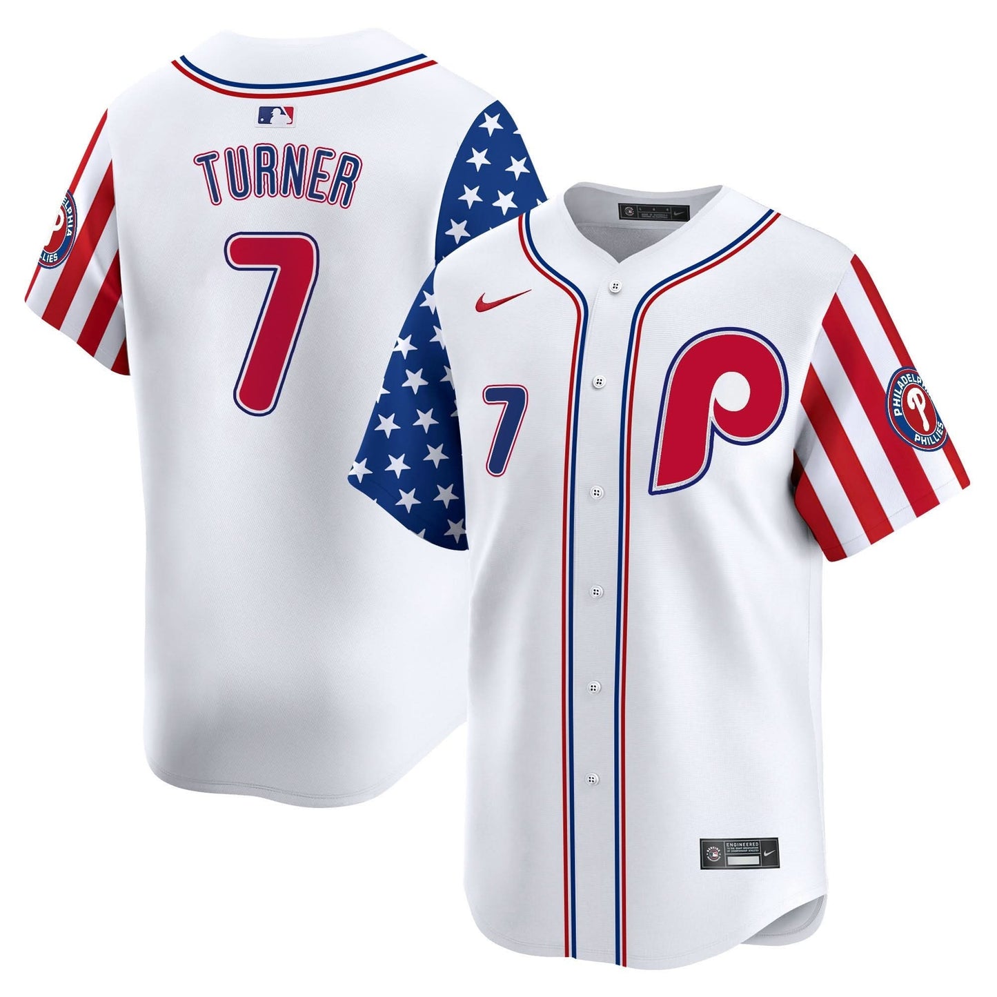 Men's Phillies 2025 Independence Day Vapor Premier Limited Jersey - All Stitched