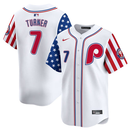 Men's Phillies 2025 Independence Day Vapor Premier Limited Jersey - All Stitched