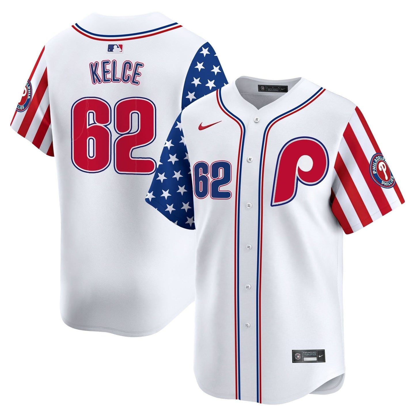 Men's Phillies 2025 Independence Day Vapor Premier Limited Jersey - All Stitched