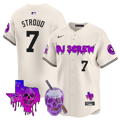 Astros DJ Screw Vapor Premier Limited Jersey - All Stitched