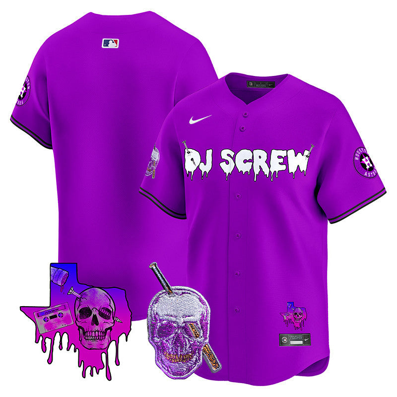 Astros DJ Screw Vapor Premier Limited Jersey - All Stitched