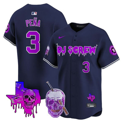 Men's Astros DJ Screw Vapor Premier Limited Jersey - All Stitched