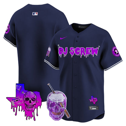 Astros DJ Screw Vapor Premier Limited Jersey - All Stitched