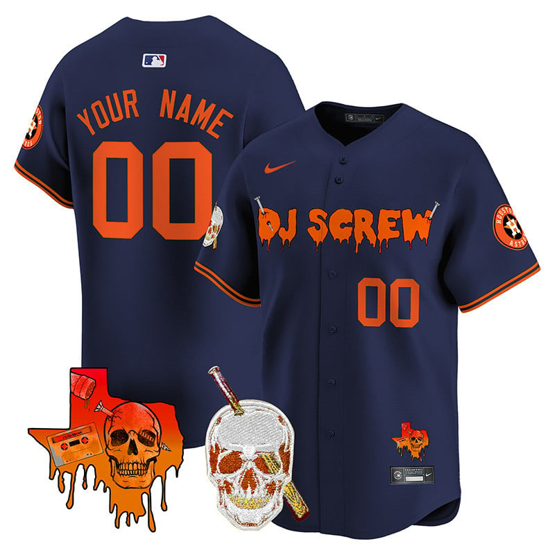 Astros DJ Screw Vapor Premier Limited Custom Jersey V2 - All Stitched