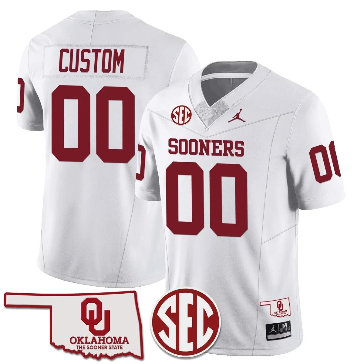 Oklahoma Sooners 2024 SEC Patch Vapor Premier Limited Custom Jersey - All Stitched