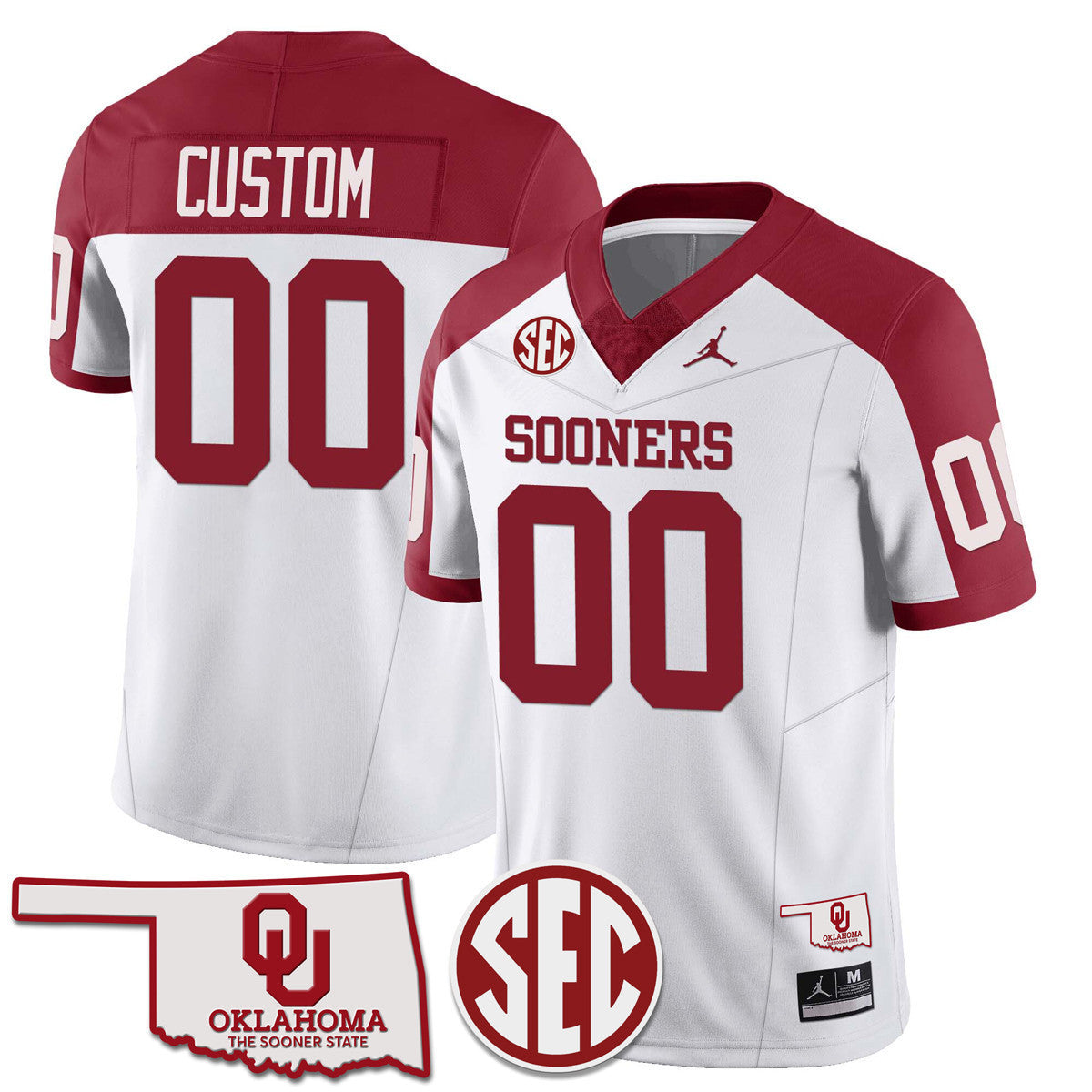 Oklahoma Sooners 2024 SEC Patch Vapor Premier Limited Custom Jersey - All Stitched