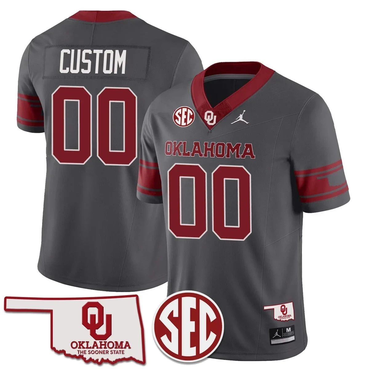 Oklahoma Sooners 2024 SEC Patch Vapor Premier Limited Custom Jersey - All Stitched