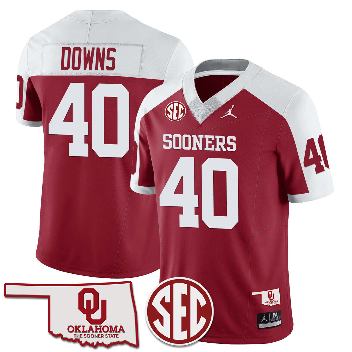 Oklahoma Sooners 2024 SEC Patch Vapor Premier Limited Jersey - All Stitched