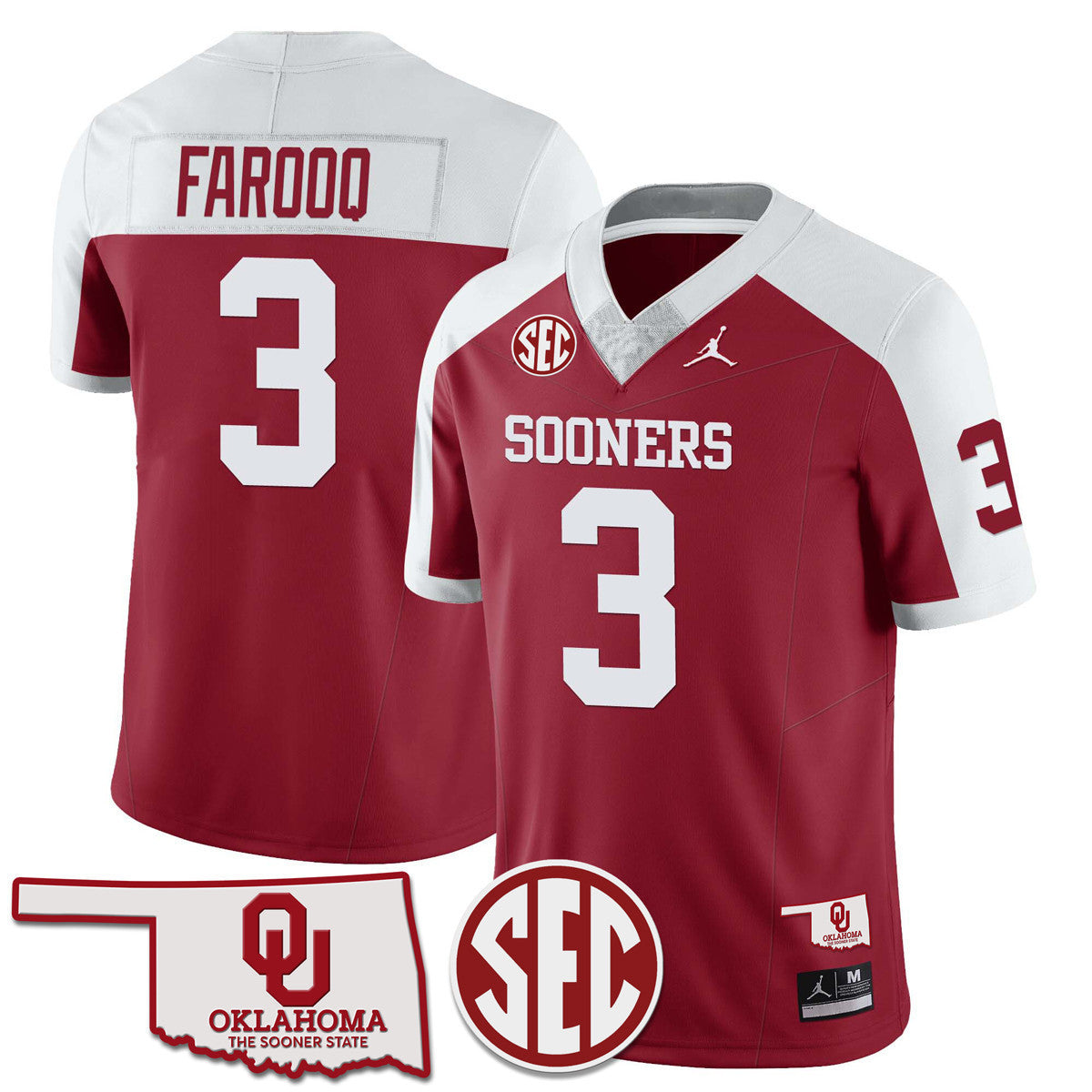 Oklahoma Sooners 2024 SEC Patch Vapor Premier Limited Jersey - All Stitched