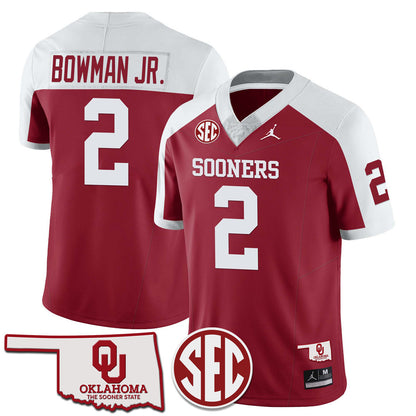 Oklahoma Sooners 2024 SEC Patch Vapor Premier Limited Jersey - All Stitched