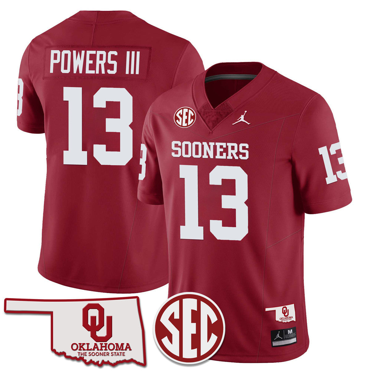 Oklahoma Sooners 2024 SEC Patch Vapor Premier Limited Jersey - All Stitched