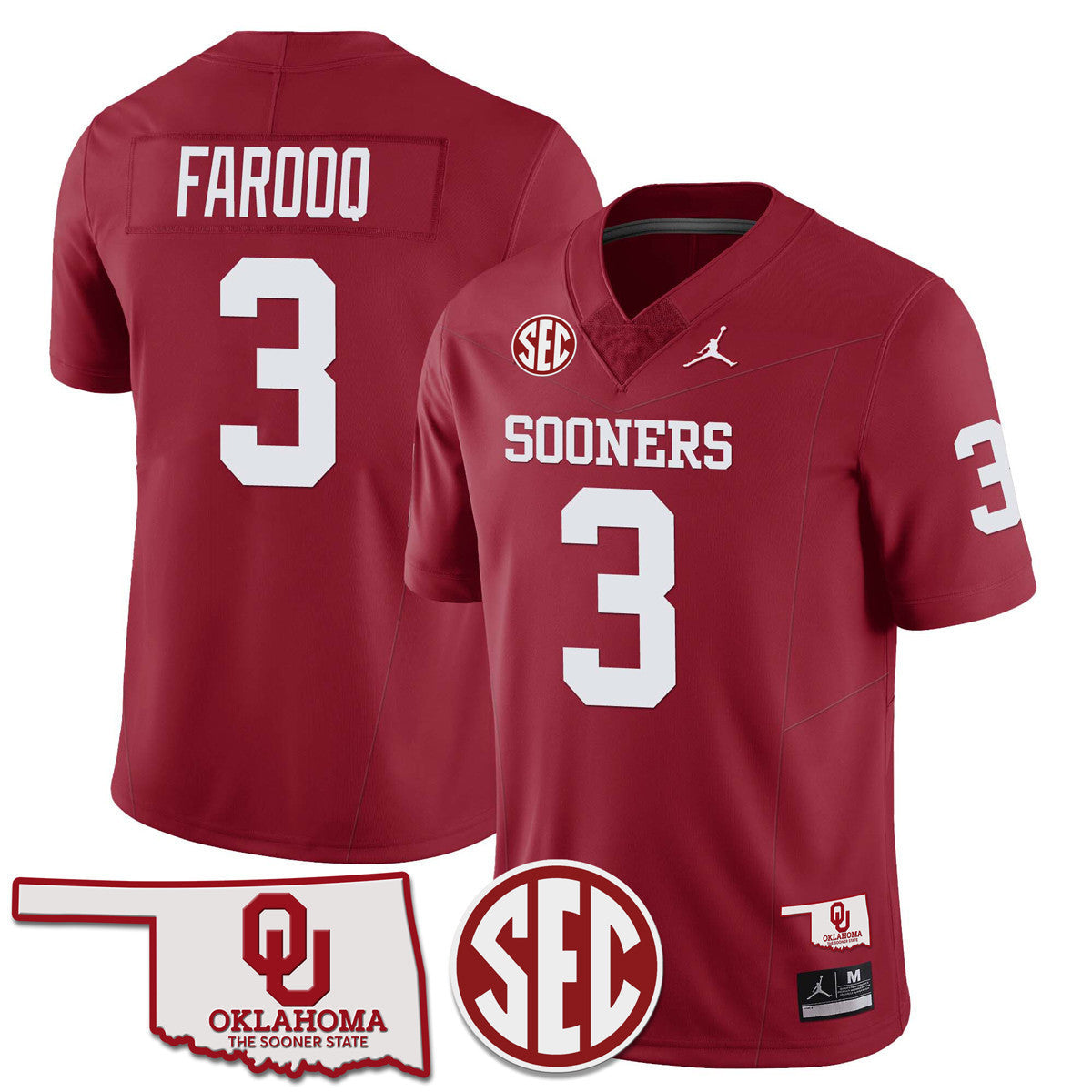 Oklahoma Sooners 2024 SEC Patch Vapor Premier Limited Jersey - All Stitched