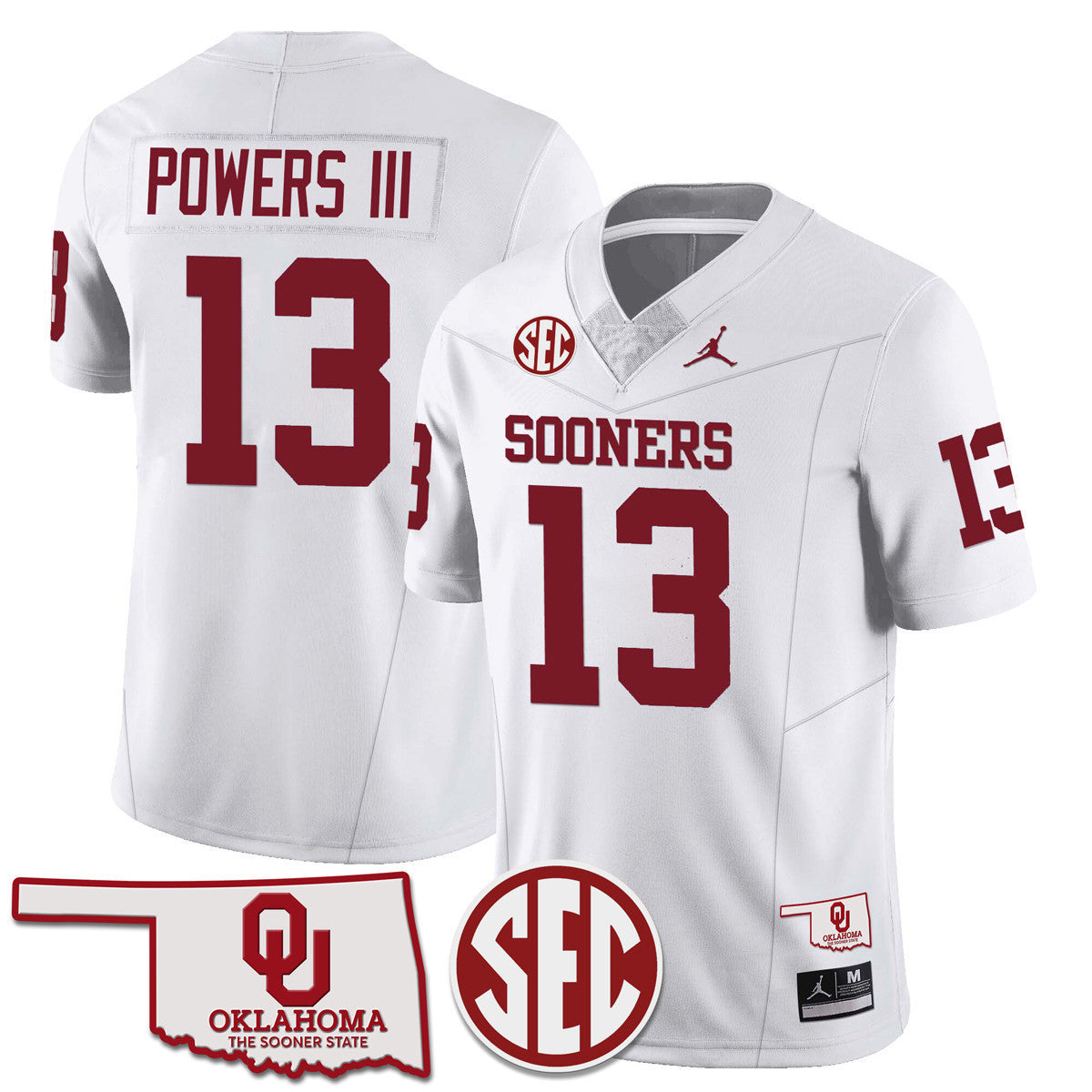 Oklahoma Sooners 2024 SEC Patch Vapor Premier Limited Jersey - All Stitched