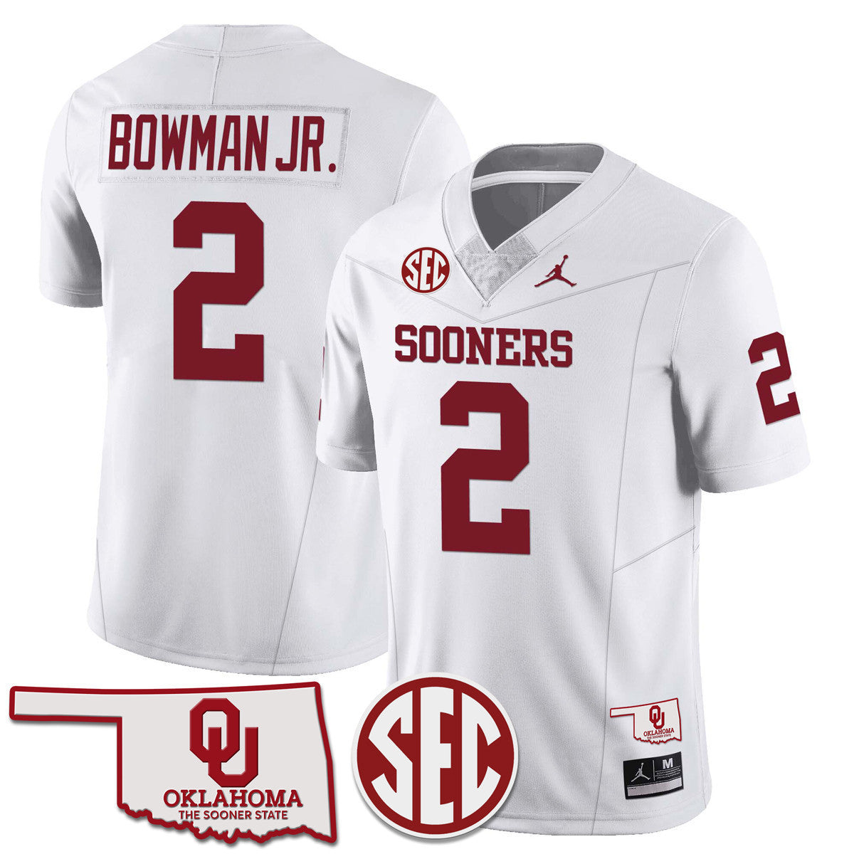 Oklahoma Sooners 2024 SEC Patch Vapor Premier Limited Jersey - All Stitched