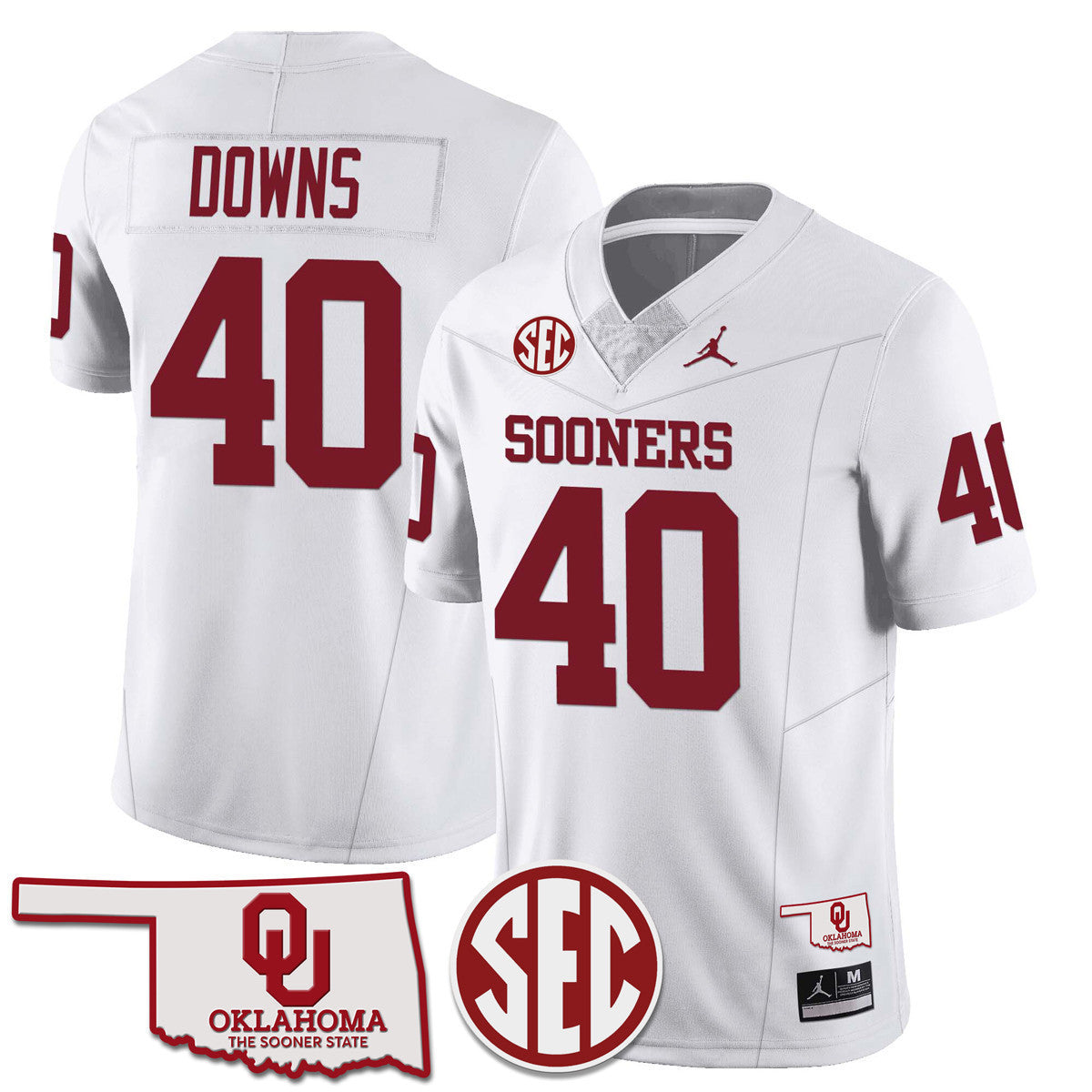 Oklahoma Sooners 2024 SEC Patch Vapor Premier Limited Jersey - All Stitched