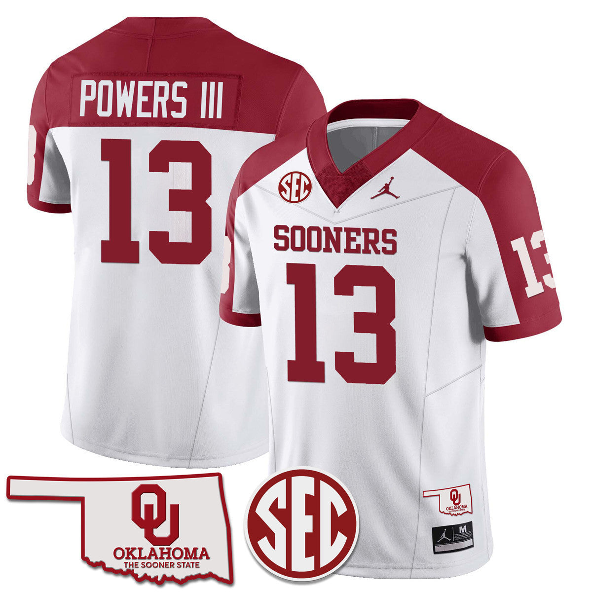 Oklahoma Sooners 2024 SEC Patch Vapor Premier Limited Jersey - All Stitched