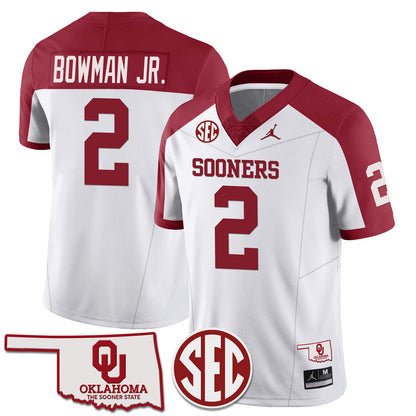 Oklahoma Sooners 2024 SEC Patch Vapor Premier Limited Jersey - All Stitched