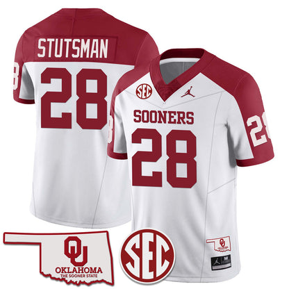 Oklahoma Sooners 2024 SEC Patch Vapor Premier Limited Jersey - All Stitched