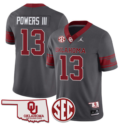 Oklahoma Sooners 2024 SEC Patch Vapor Premier Limited Jersey - All Stitched