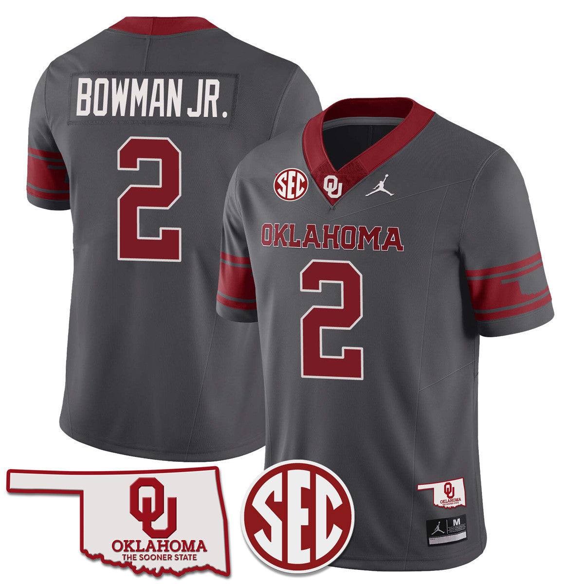 Oklahoma Sooners 2024 SEC Patch Vapor Premier Limited Jersey - All Stitched