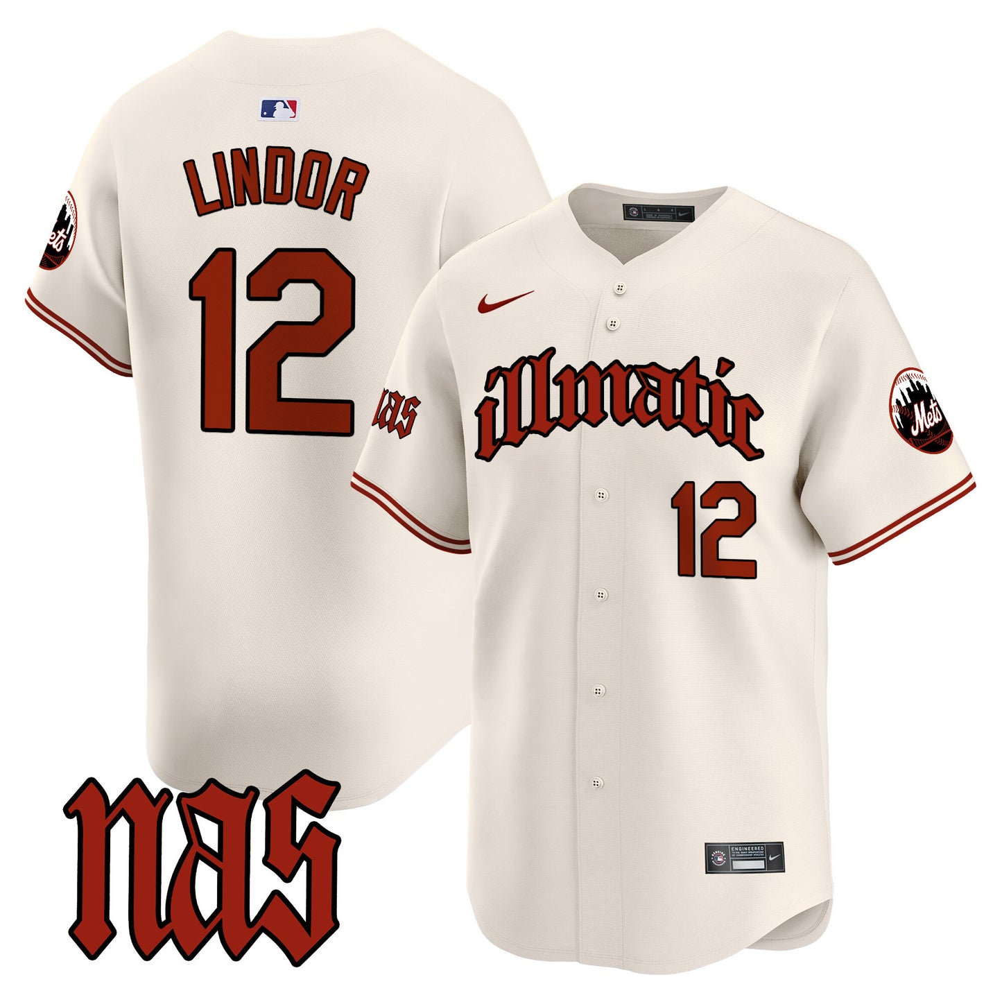 Mets Nas Illmatic Vapor Premier Limited Jersey - All Stitched