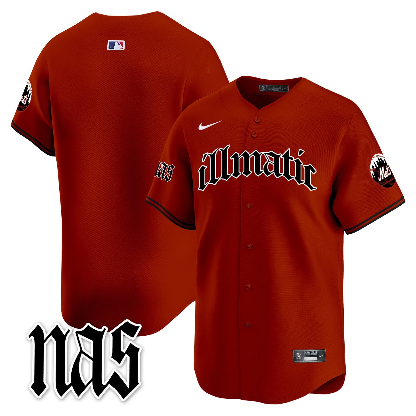 Mets Nas Illmatic Vapor Premier Limited Jersey - All Stitched