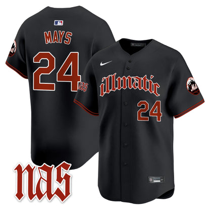 Mets Nas Illmatic Vapor Premier Limited Jersey - All Stitched