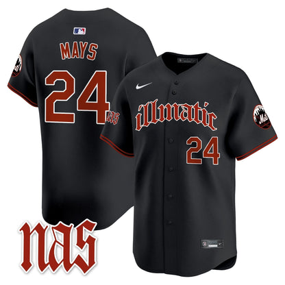 Mets Nas Illmatic Vapor Premier Limited Jersey - All Stitched