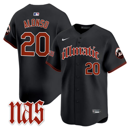 Mets Nas Illmatic Vapor Premier Limited Jersey - All Stitched