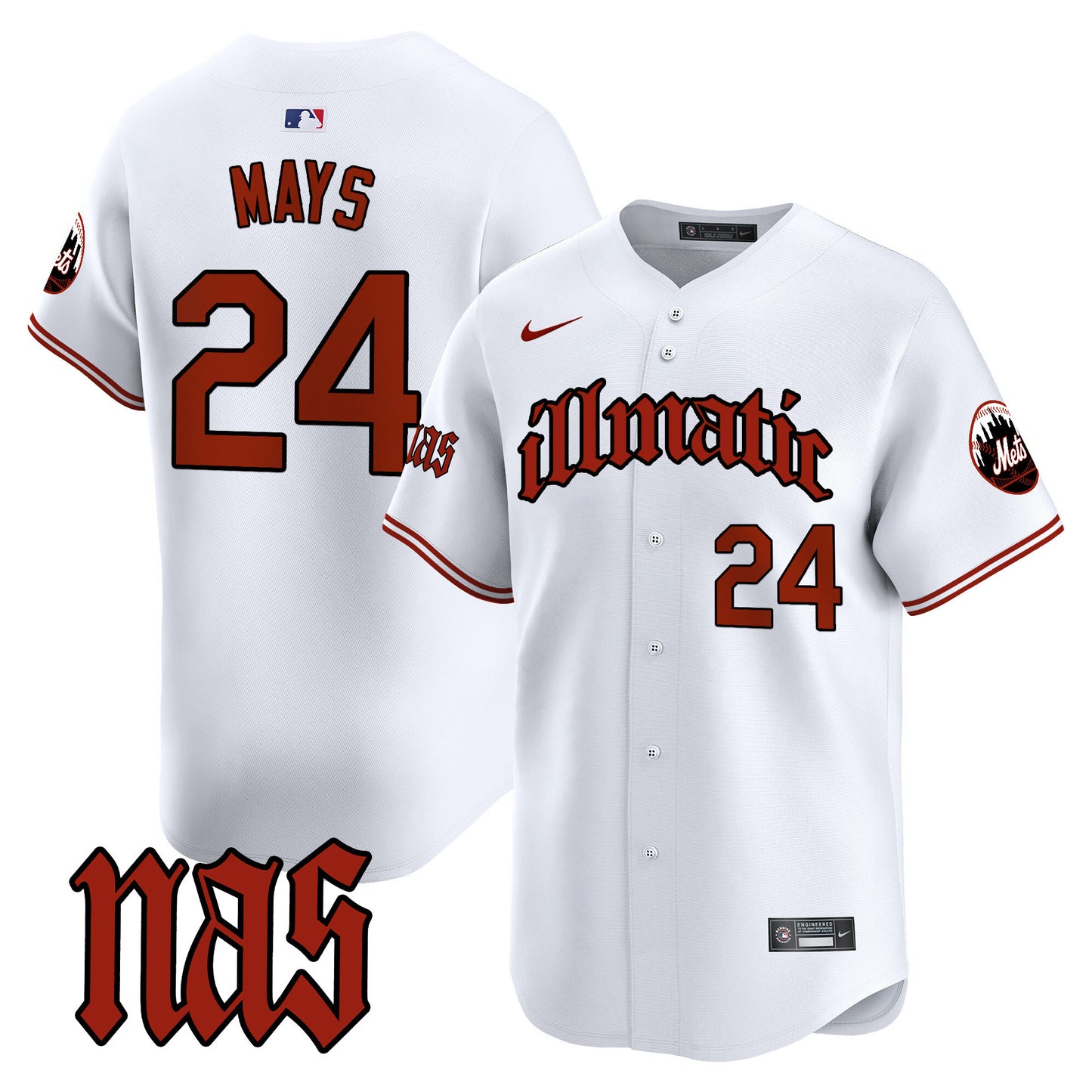 Mets Nas Illmatic Vapor Premier Limited Jersey - All Stitched