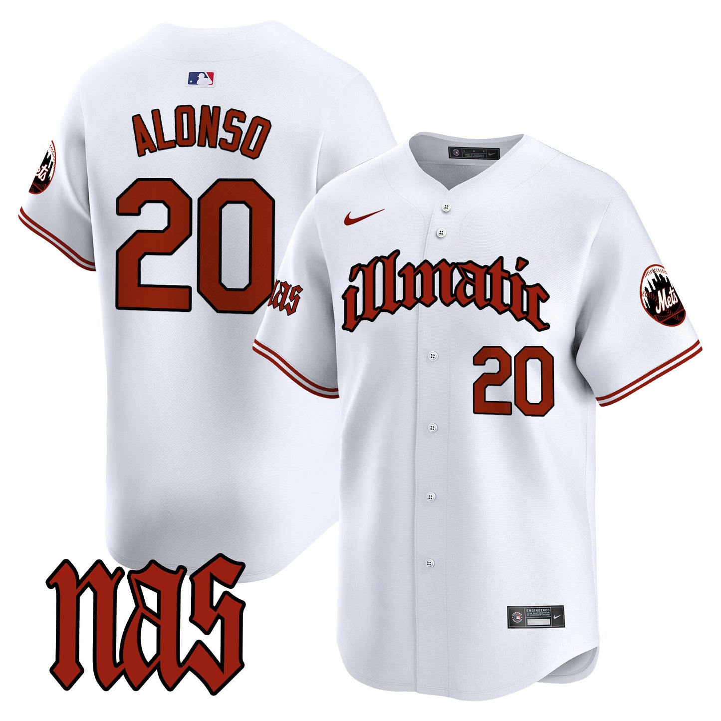 Mets Nas Illmatic Vapor Premier Limited Jersey - All Stitched